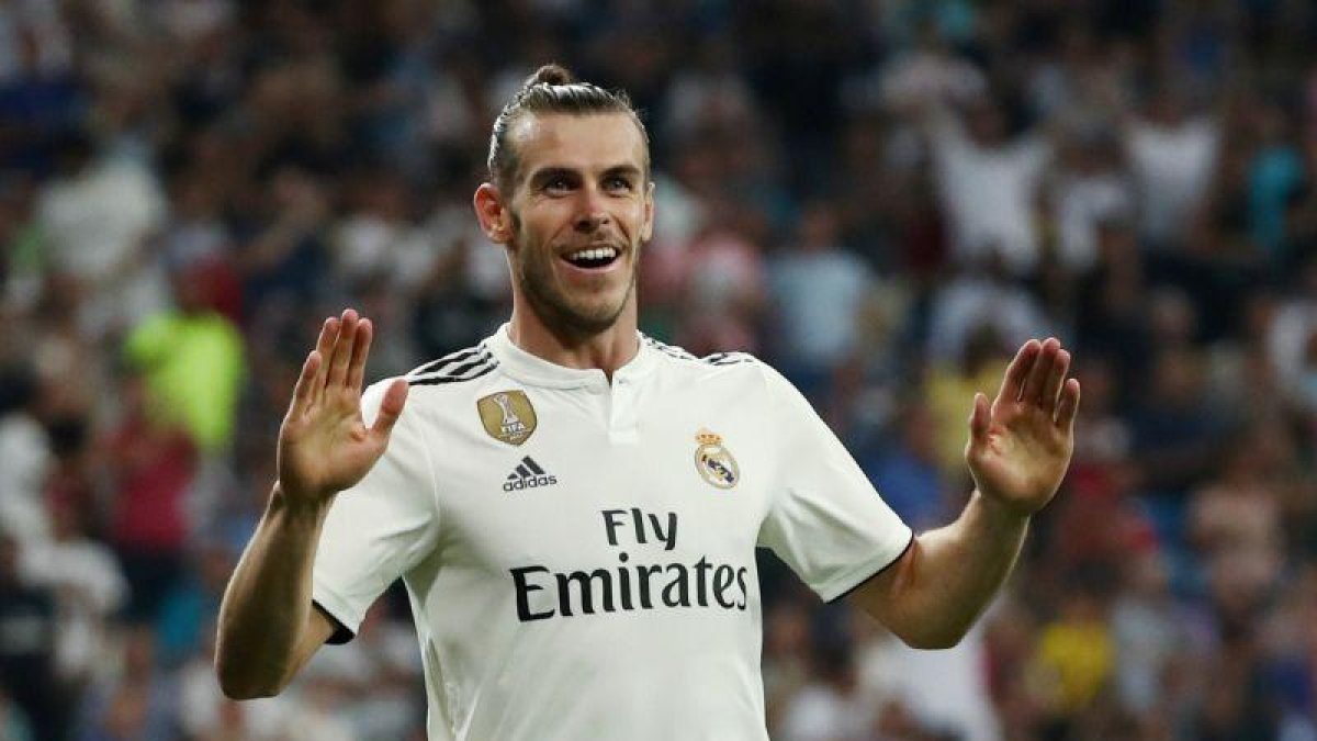 Gareth Bale celebra un gol esta temporada.-SERGIO PEREZ (REUTERS)