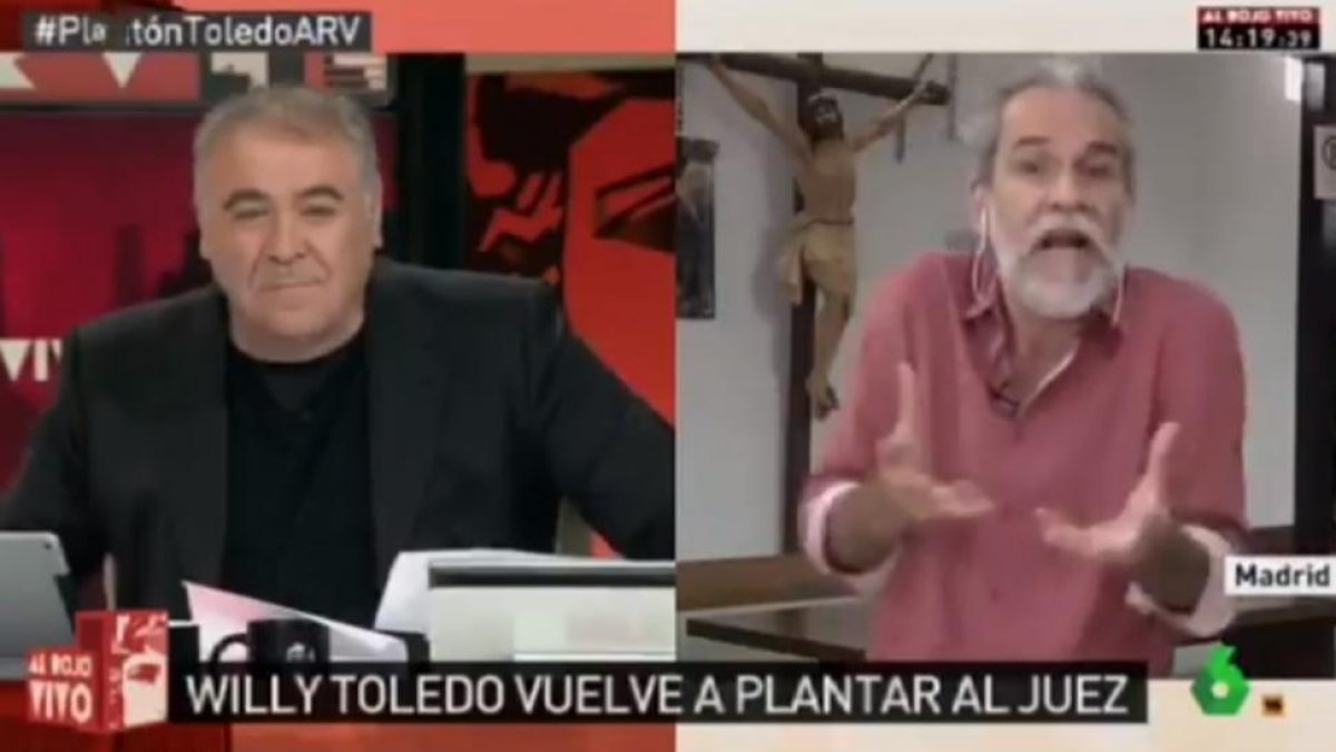Willy Toledo y Antonio García Ferreras-EL PERIÓDICO