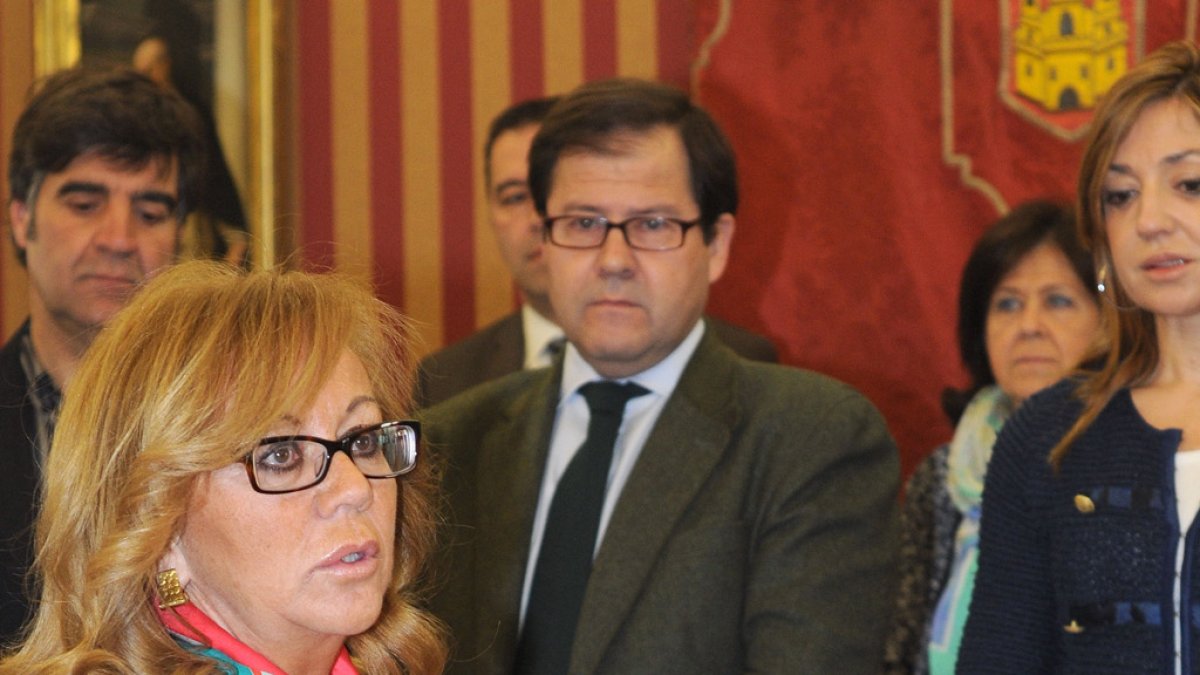 Nieves Sanz en su toma de posesión, en enero de 2013. AYTO BURGOS