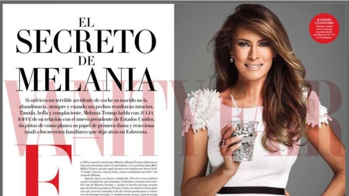 Melania Trump protagoniza el nuevo numero de la edicion mexicana de 'Vanity Fair'-V.F.