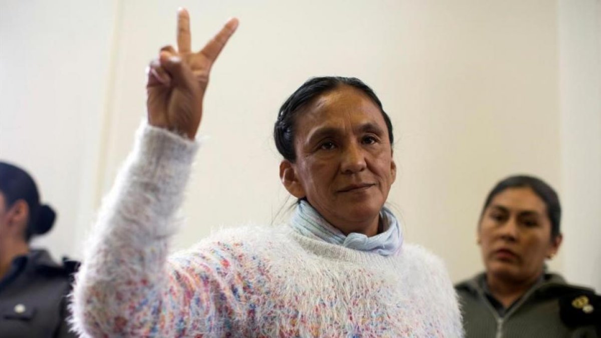 La activista indígena Milagro Sala durante el juicio.-REUTERS / GIANNI BULACIO