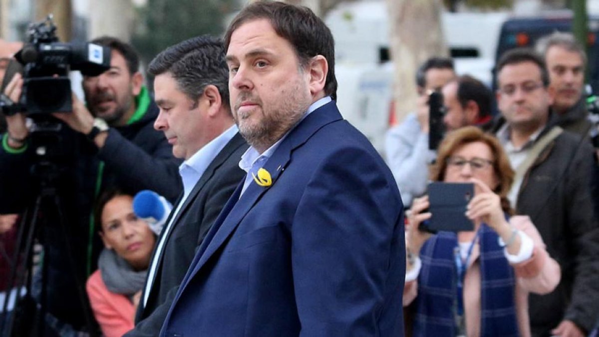 Oriol Junqueras, a su llegada a la Audiencia Nacional, el pasado 2 de noviembre.-/ JUAN MANUEL PRATS