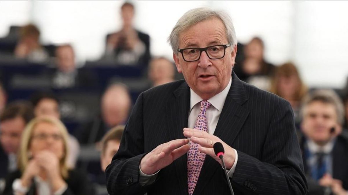 Juncker, ante el Parlamento Europeo.-FREDERICK FLORIN / AFP