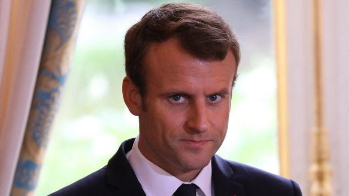 Emmanuel Macron, este jueves, en el Elíseo.-AFP / LUDOVIC MARIN