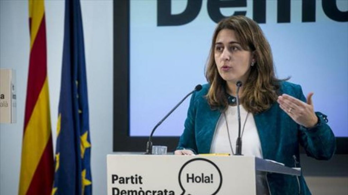 Marta Pascal, en la sede del PDECat.-/ JOAN PUIG