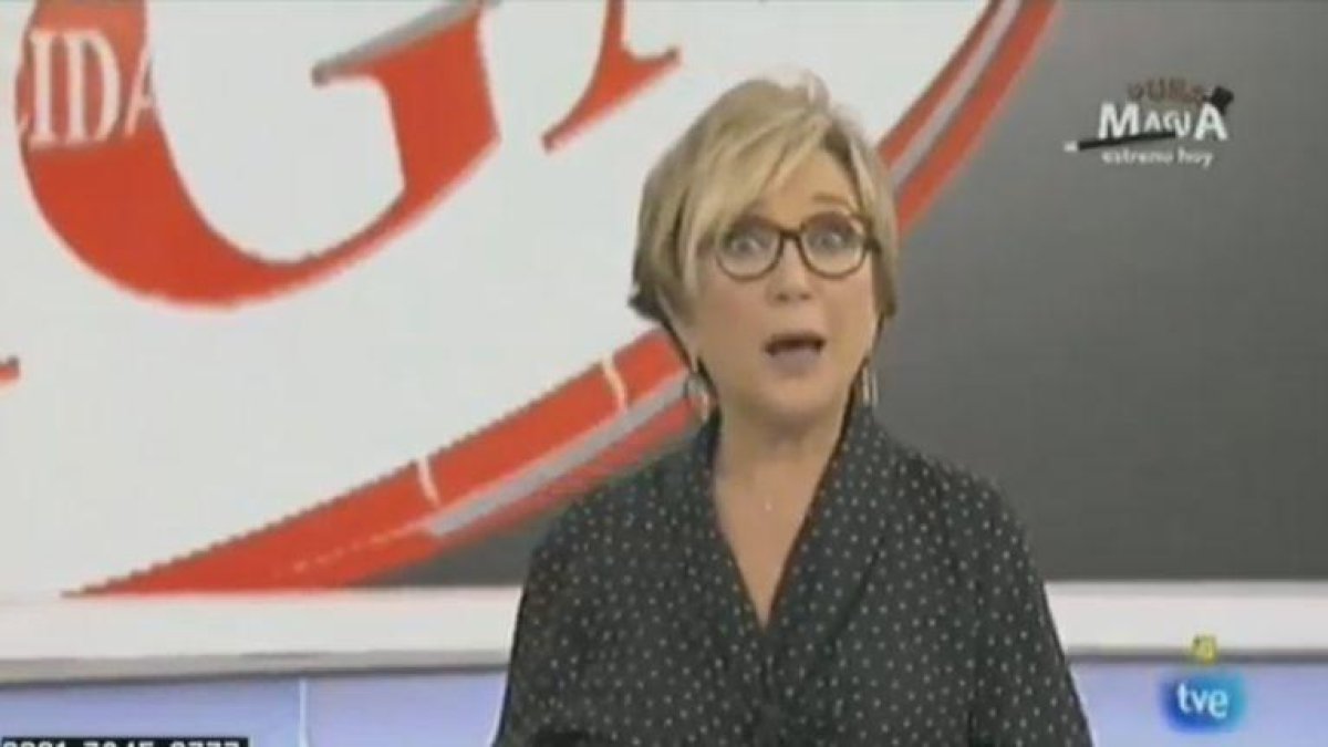 Inés Ballester, durante su desliz en Amigas y conocidas.-RTVE