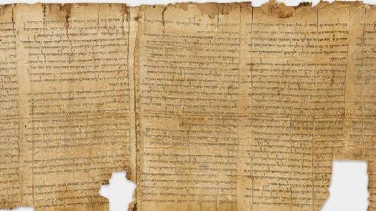 Uno de los manuscritos digitalizados del Mar Muerto.-