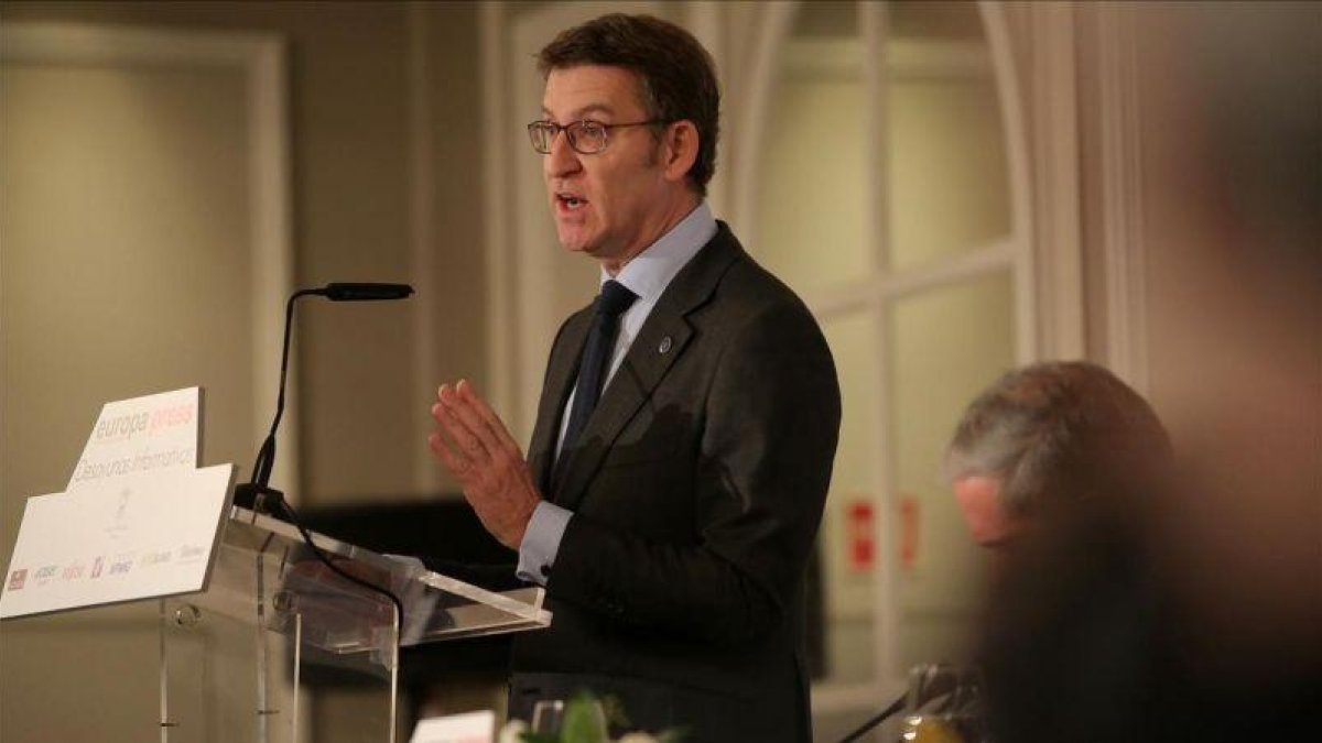 Desayuno informativo de Europa Press en el que ha participado el presidente de la Xunta de Galicia, Nuñez Feijoo.-JOSÉ LUIS ROCA