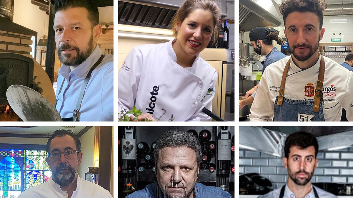 Empezando por arriba a la izquierda, Alberto García, Sandra Chicote, David Izquierdo, Pablo Palomero, Rafael Miquel y David Mota.