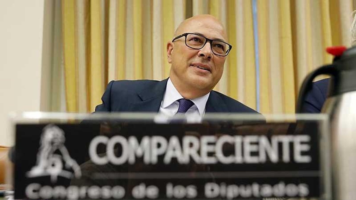Ángel Olivares, durante su comparecencia ayer en elCongreso de los Diputados.-JAVIER MARTÍNEZ