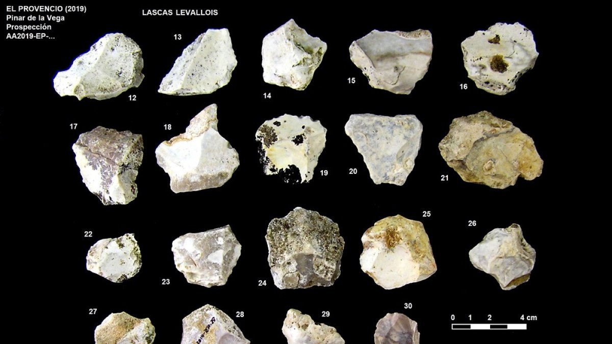 Lascas Levallois de El Provencio. / Santiago David Domínguez-Solera, ARES arqueología