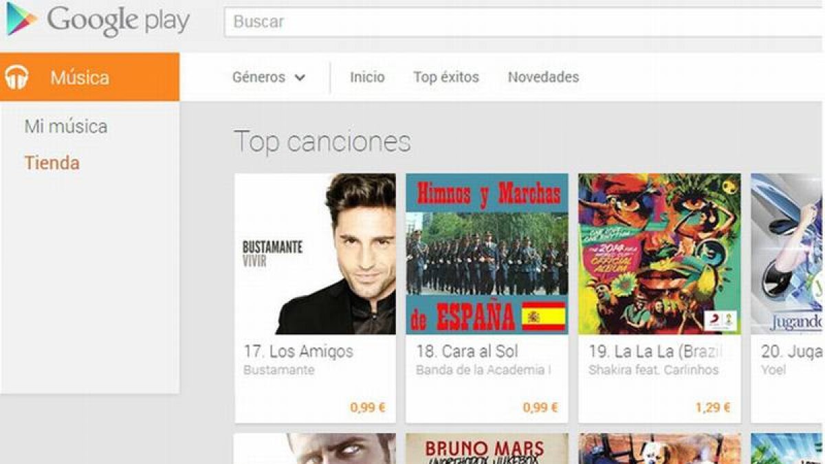 Lista de éxitos de Google Play.-Foto: GOOGLE PLAY