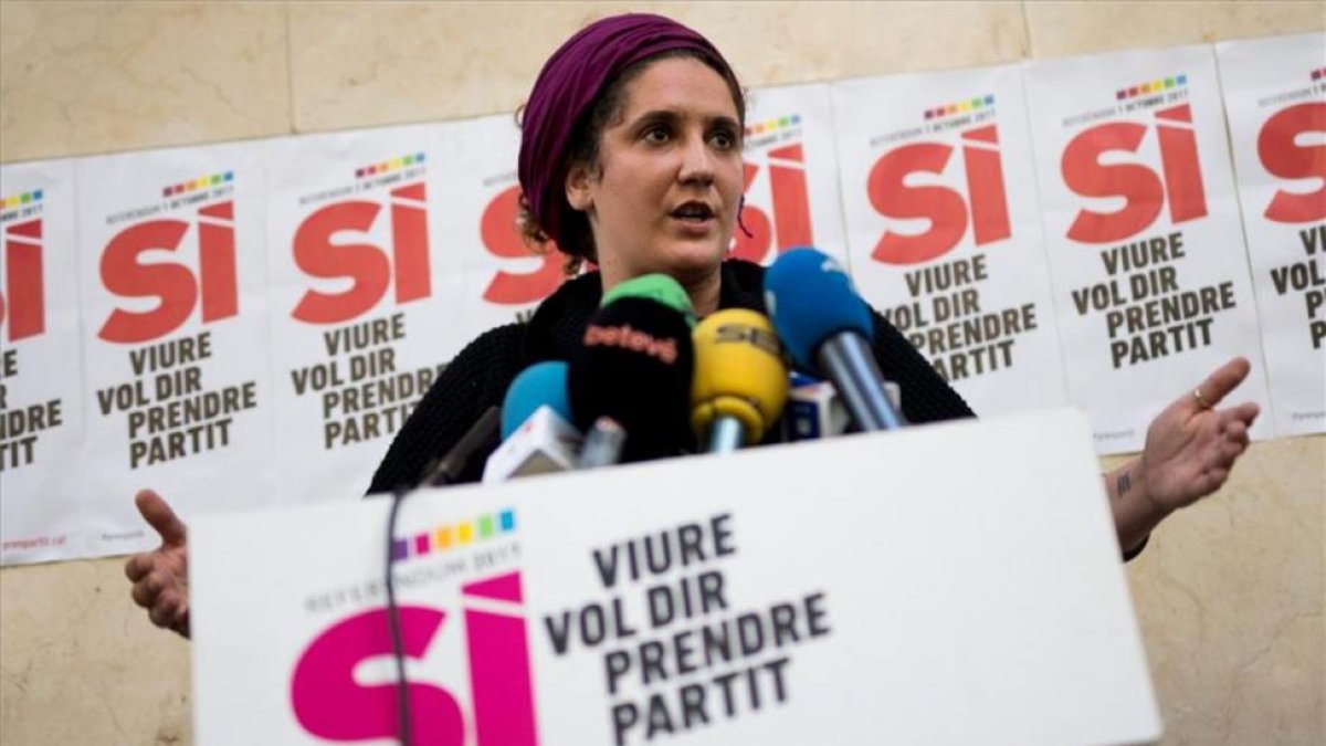 La portavoz del Secretariat Nacional de la CUP, Núria Gibert.-/ PERIODICO (AFP / PAU BARRENA)