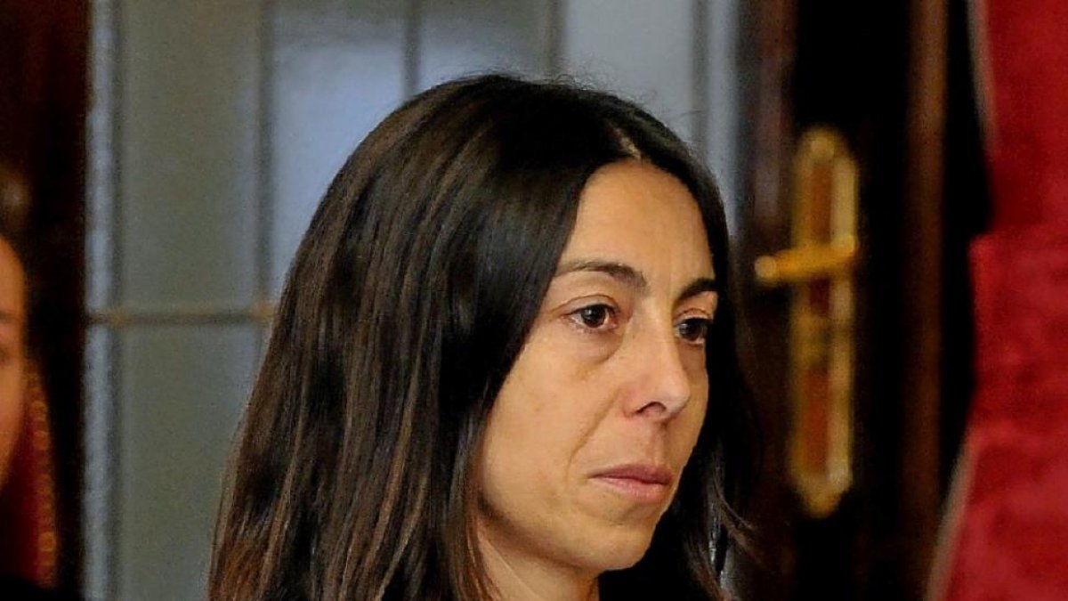 Raquel Gago durante el juicio por el asesinato a Isabel Carrasco.-EL MUNDO