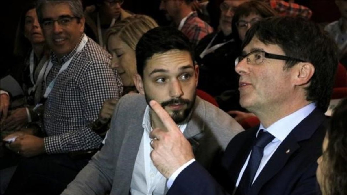 Puigdemont, ste sábado, en el congreso de las juventudes del PDECat.-