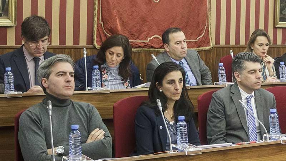 Los concejales de Ciudadanos durante el último Pleno.-SANTI OTERO