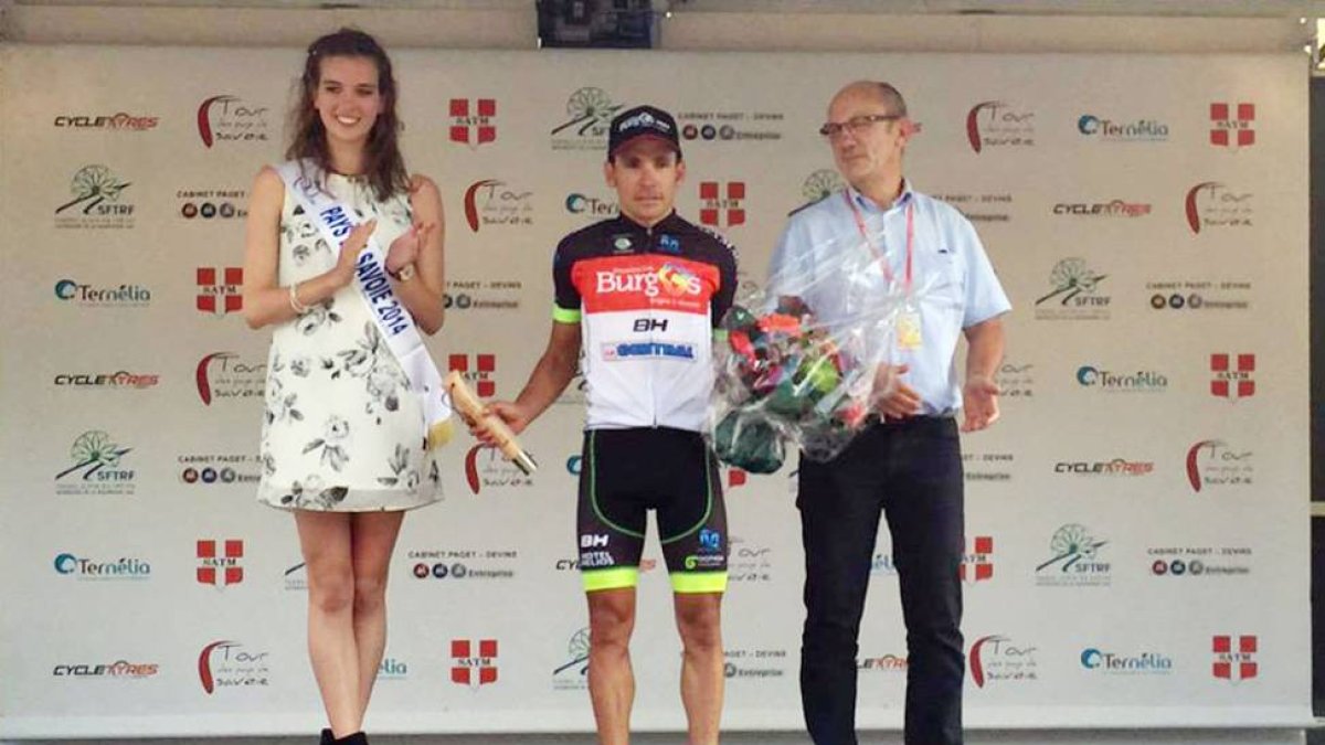 David Belda, en el podio de honor del Tour des Pays de Savoie-ECB