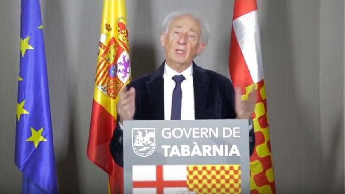 Discurso del presidente en el exilio de Tabarnia.-/ TABARNIA.ORG (YOUTUBE)