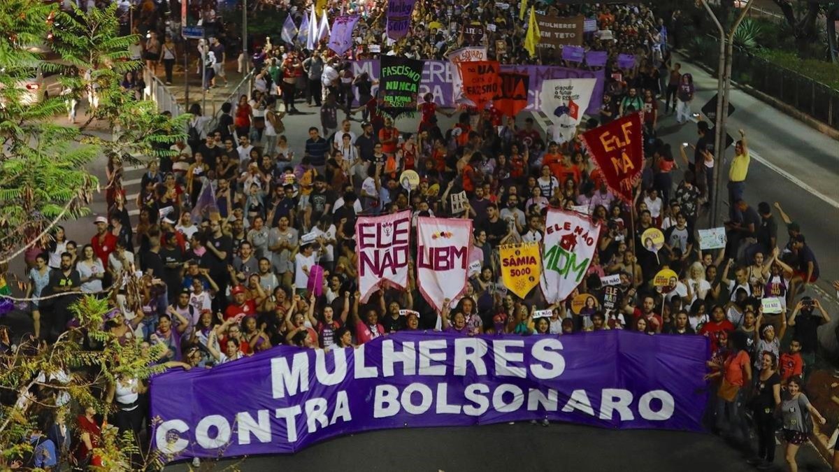 Marcha de mujeres contra Jair Bolsonaro-MARCELO CHELLO