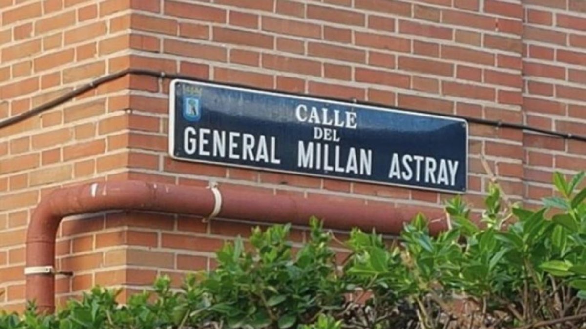 Placa de la calle Millán Astray-EUROPA PRESS