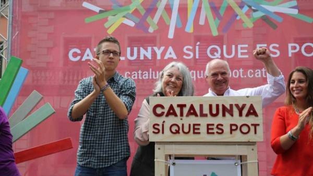 El mitin de Catalunya si que es Pot en Castelldefels.-ELISENDA PONS