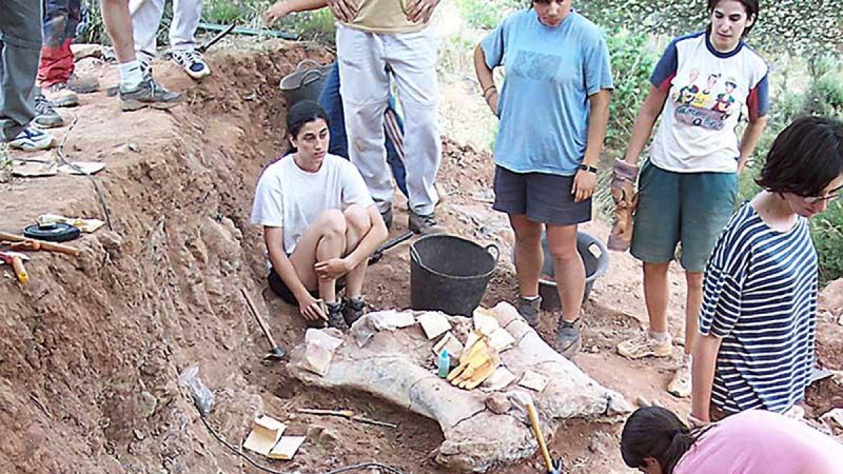 Un grupo de investigadores trabaja en los yacimientos de El Oterillo.-C.A.S.
