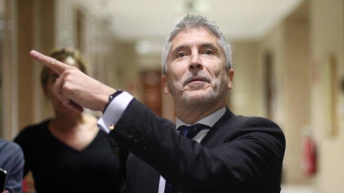 El ministro Fernando Grande-Marlaska, en el Congreso.-EUROPA PRESS