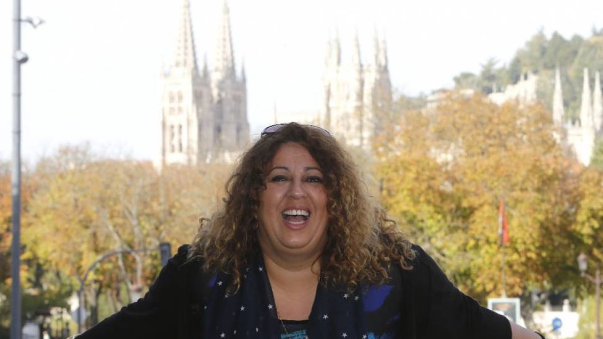 Eva Diago realizó un viaje relámpago desde Madrid para vender las bondades del musical ‘Los miserables’.-Raúl Ochoa