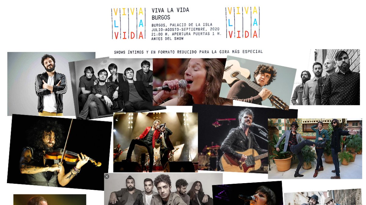 Burgos y Aranda reunirán a grupos y artistas de primera línea gracias al ciclo de conciertos 'Viva la Vida'. / ECB