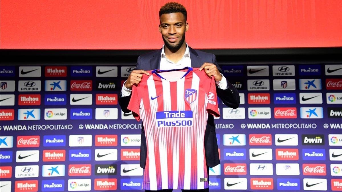 Lemar en su presentación como nuevo jugador del Atlético de Madrid /-JAVIER SORIANO
