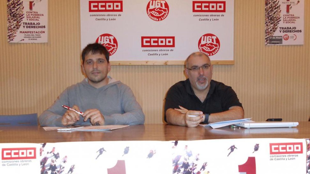 Jorge Melero y Modesto Rioseras durante la rueda de prensa de ayer.-L. V.
