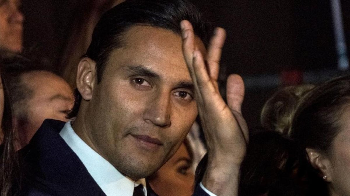 Keylor Navas, en el estreno de su película, en San José (Costa Rica), el 26 de diciembre.-/ AFP / EZEQUIEL BECERRA