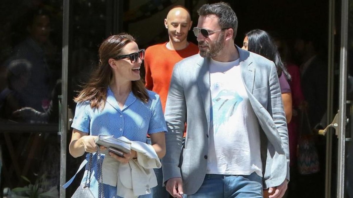 Ben Affleck y Jennifer Garner. este domingo en Los Ángeles.-BAUER GRIFFIN
