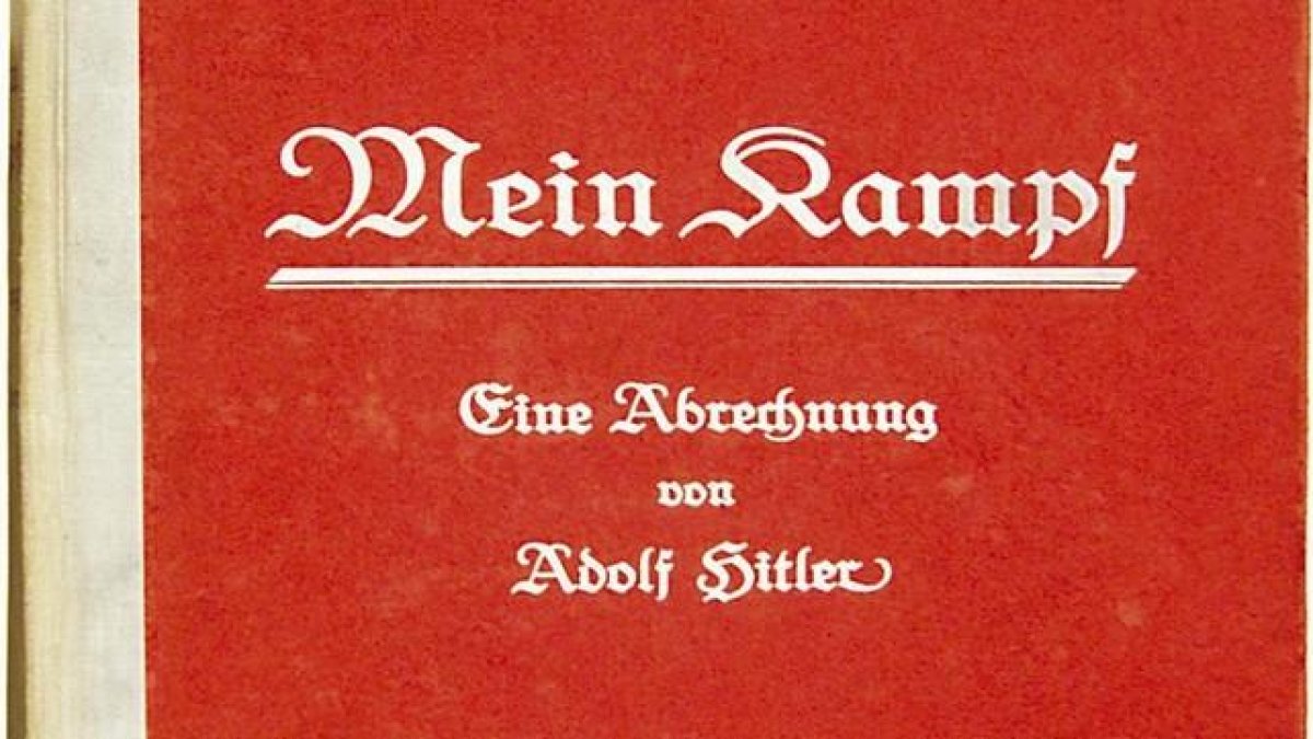 Imagen de la portada de la primera edición de 'Mein Kampf', subastada por Bloomsbury.-EFE