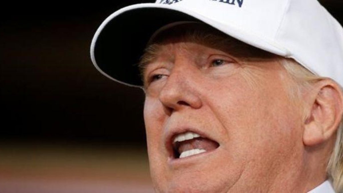 Donald Trump, durante un discurso en Des Moines (Iowa), el pasado sábado.-CARLO ALLEGRI / REUTERS