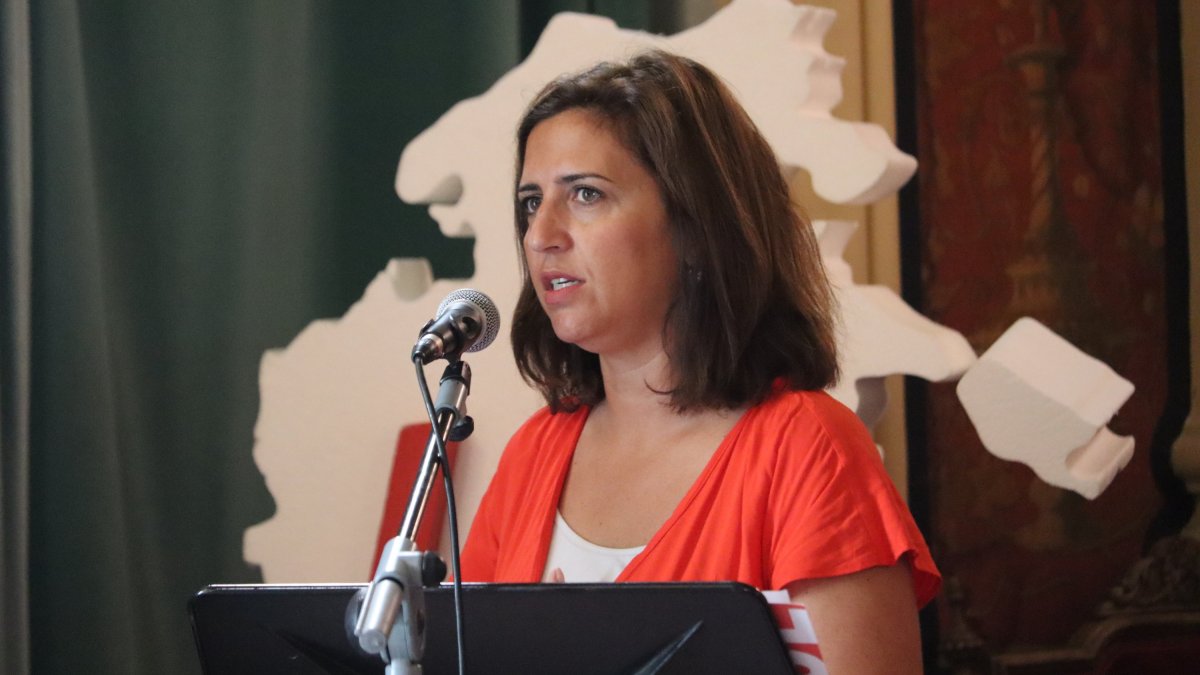 La secretaria general del PSOE Burgos, Esther Peña. PSOE BURGOS