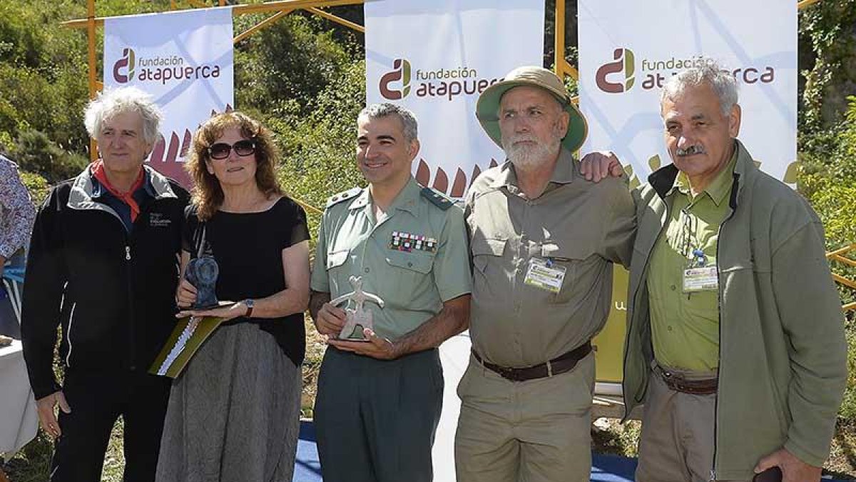 JuanLuis Arsuaga, Mina Weinstein-Evron, Alfonso Martín, Eudald Carbonell y José María Bermúdez de Castro.-ICAL