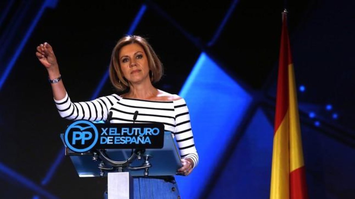 María Dolores de Cospedal, durante el discurso de inauguración de la Conferencia Política 2015 del PP.-DAVID CASTRO