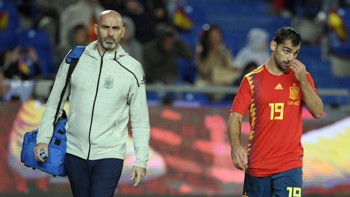 Jonny se retira lesionado en Las Palmas.-AFP