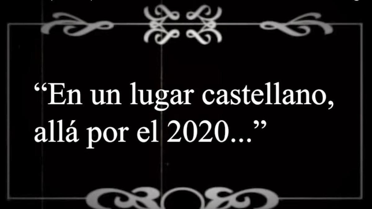 Uno de los carteles del vídeo.-ECB