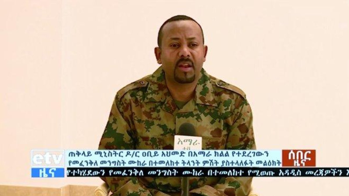 El primer ministro de Etiopía, Abiy Ahmed.-ETV