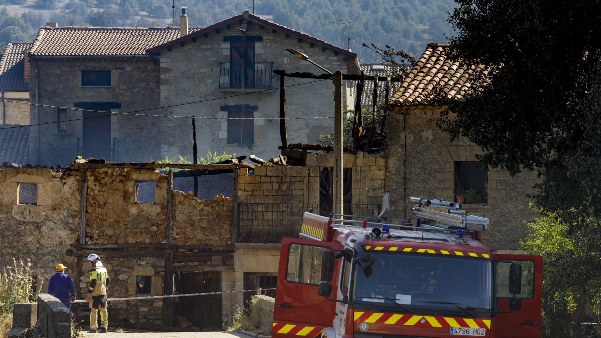 Imagen del incencio en Quintanilla del Coco