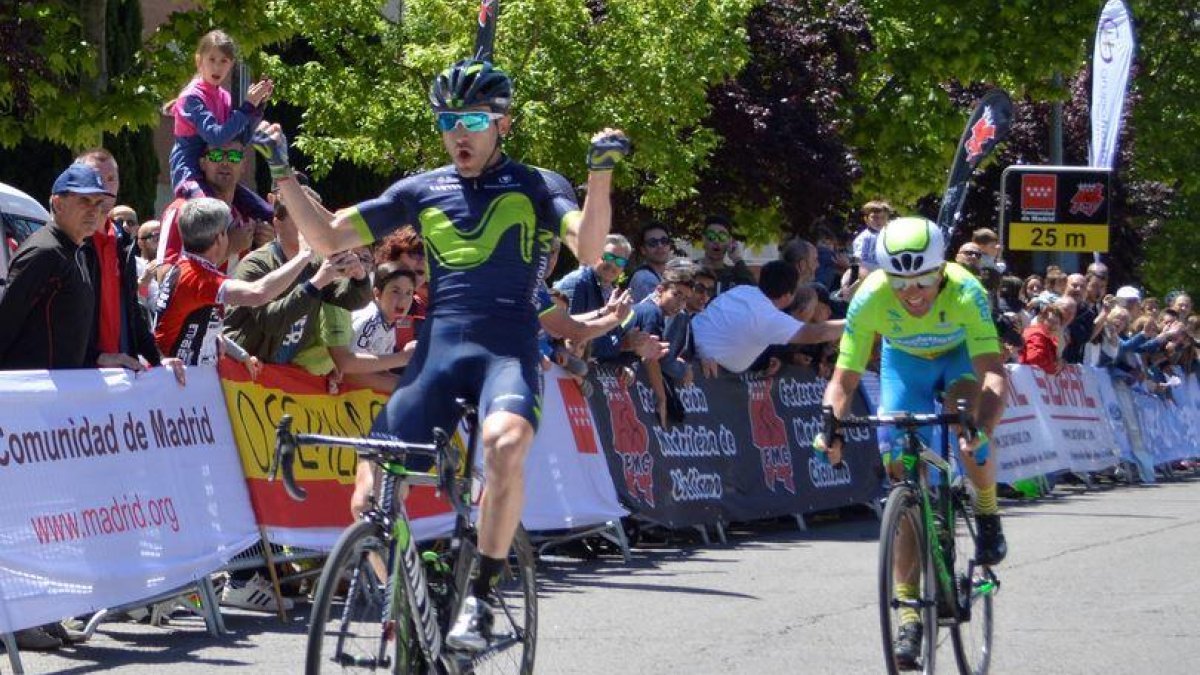 Carlos Barbero celebra su triunfo en la Vuelta a Madrid.-