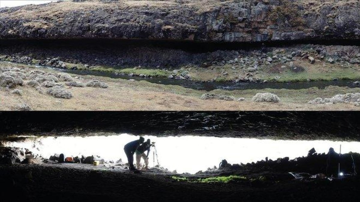 Los arqueólogos en la zona de Etiopía donde se localizó el asentamiento.-SCIENCE
