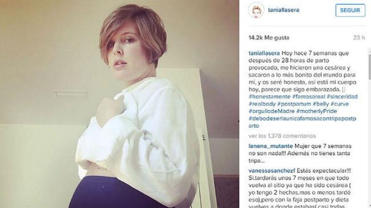 Tania Llasera, en la imagen que ha colgado en su perfil de Instagram.-INSTAGRAM