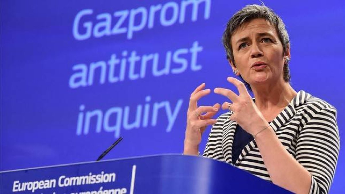 Margrethe Vestager, comisaria europa de Competencia.-Foto: AFP / EMMANUEL DUNAND