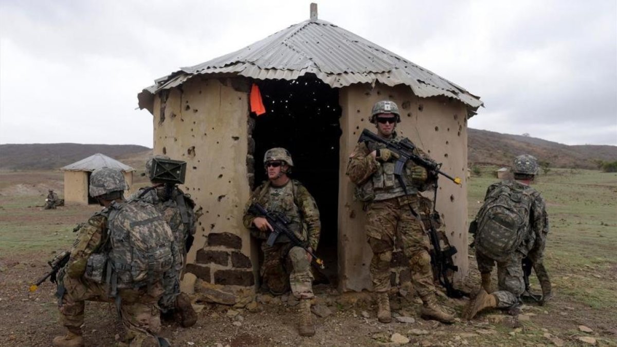 Soldados estadounidense en un ejercicio de entrenamiento en África.-AFP / SEYLLOU