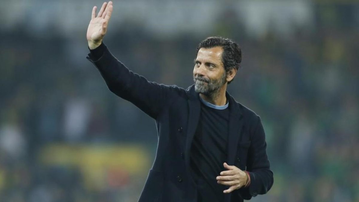 Quique Sánchez Flores, en su penúltimo encuentro con el Watford.-REUTERS / JOHN SIBLEY