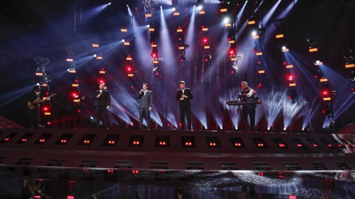 Imagen del escenario del Festival de Eurovisión, en Lisboa, durante los ensayos de los participantes.-/ EUROVISIÓN