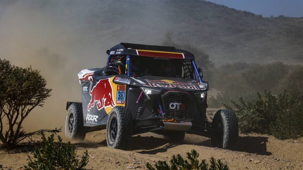 Cristina Gutiérrez, en un tramo rápido. DAKAR